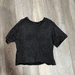 Black Women's Boxy Short Sleeve Top